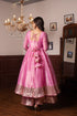 Pomcha Jaipur Silk Gota Patti Anarkali Set With Cosmos Silk Dupatta